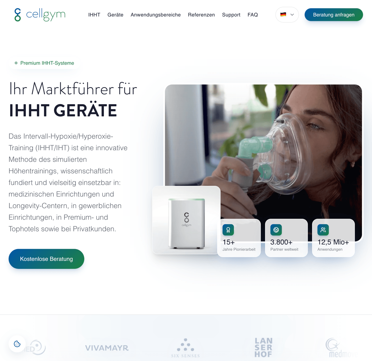 Cellgym – Premium IHHT-Systeme für Praxis und Zuhause